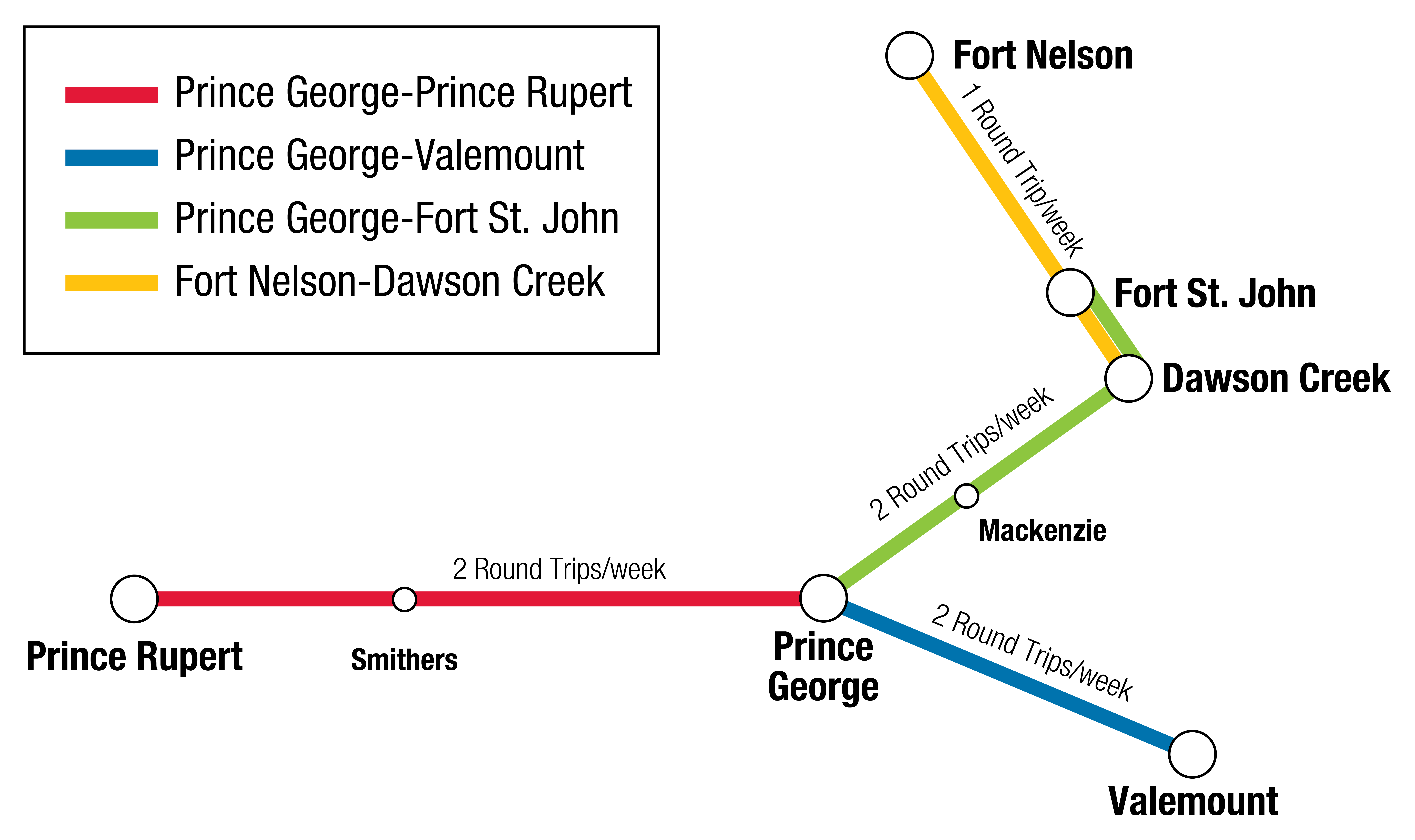 BC Bus North route map and locations
